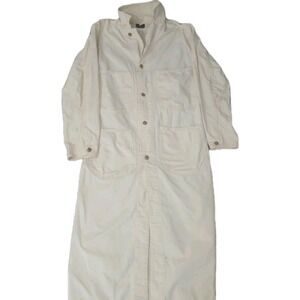 Vintage 50s Burlington Sanforized Shop Lab Coat White Size 36 Union Made RARE